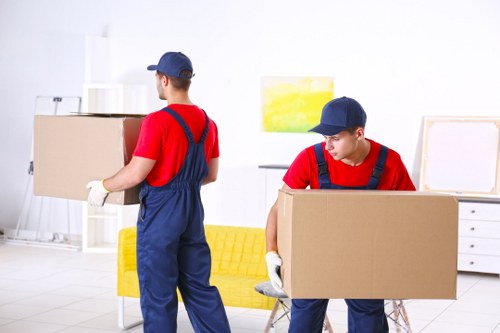 Removal company team preparing a local home move in Elmersend