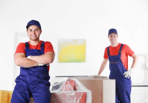 Professional removals service preparing a property move in Elmersend