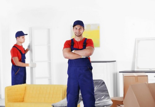 Packing and loading household belongings for a move
