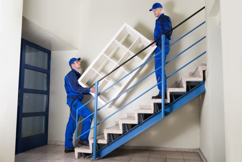 Professional movers planning a house removal service in Elmersend