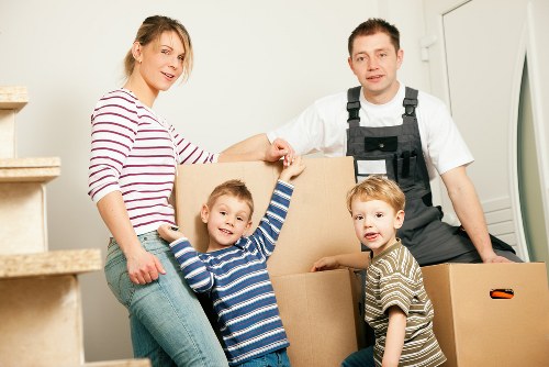 Loading furniture into a removals van for a house move