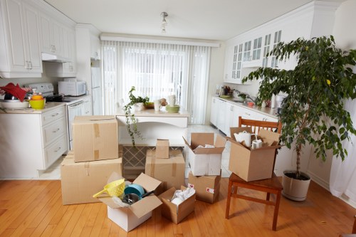 Office furniture dismantling and reassembly during a workplace relocation