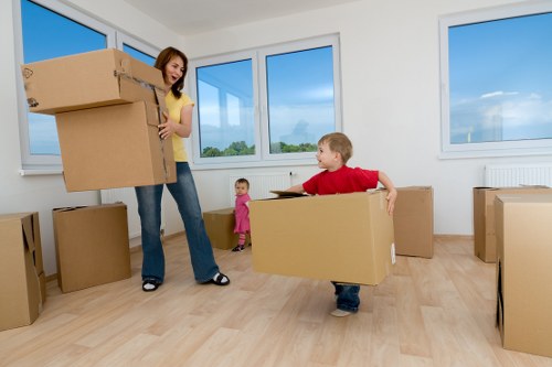 Household furniture being prepared for transport