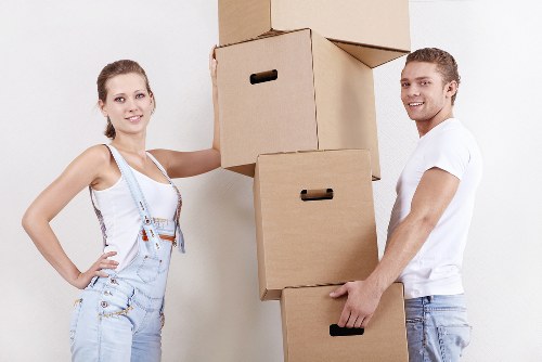 Loading furniture into a moving truck in Elmersend