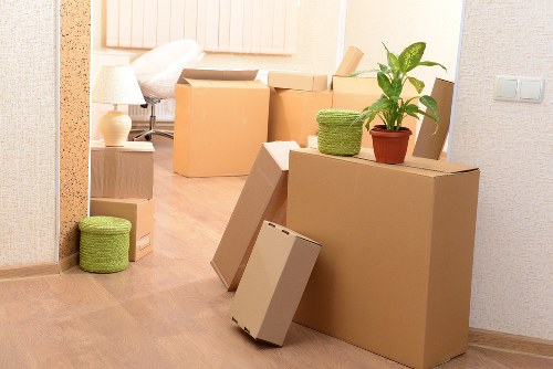 Moving day unloading at a residential property in Elmersend
